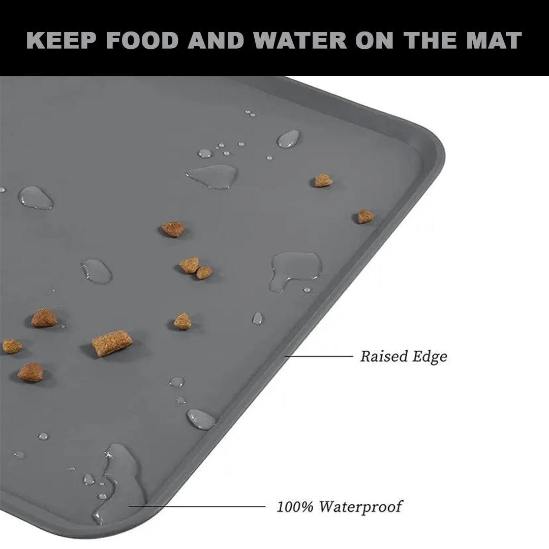 Water Absorbent Dog Feeding Mat UK - Silicone Food Mat For Pet Feeding Bowl Floors Waterproof Non Slip Pet Products - Tophatter Daily Deals
