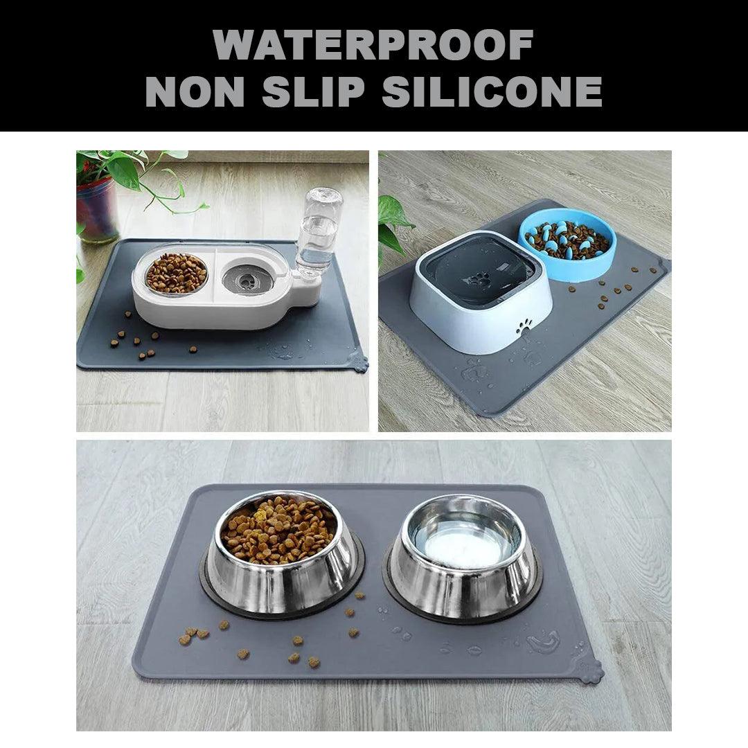 Water Absorbent Dog Feeding Mat UK - Silicone Food Mat For Pet Feeding Bowl Floors Waterproof Non Slip Pet Products - Tophatter Daily Deals