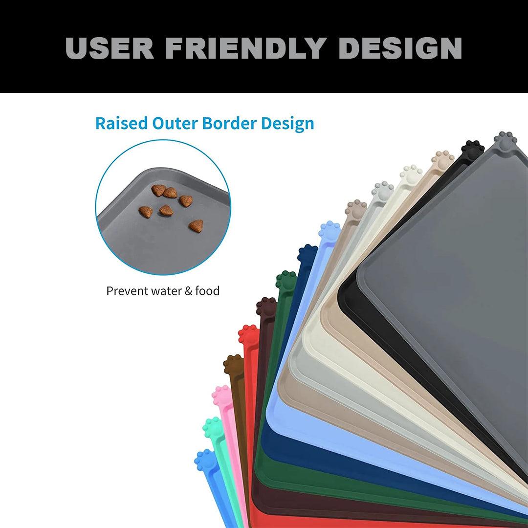 Water Absorbent Dog Feeding Mat UK - Silicone Food Mat For Pet Feeding Bowl Floors Waterproof Non Slip Pet Products - Tophatter Daily Deals