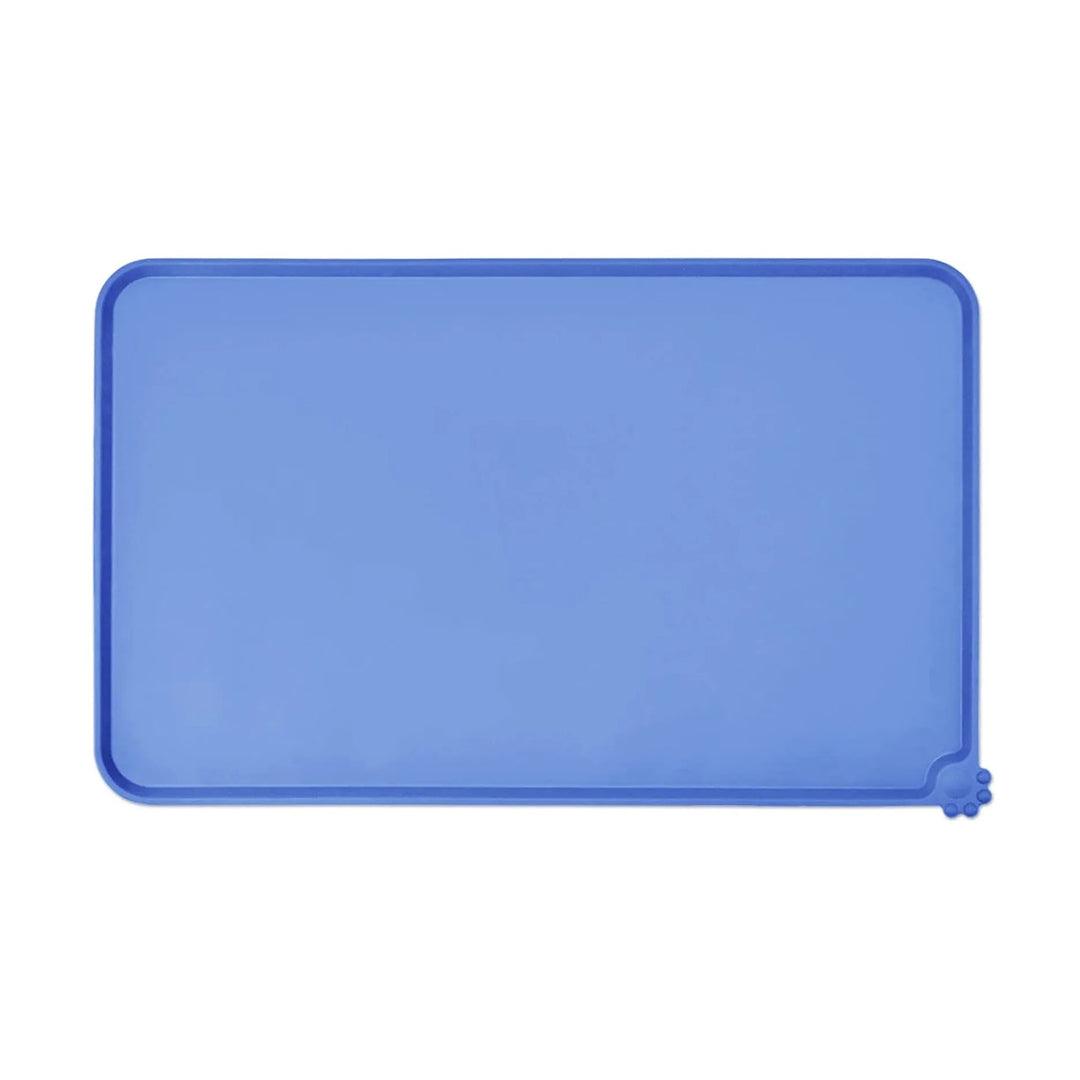 Water Absorbent Dog Feeding Mat UK - Silicone Food Mat For Pet Feeding Bowl Floors Waterproof Non Slip Blue Pet Products - Tophatter Daily Deals
