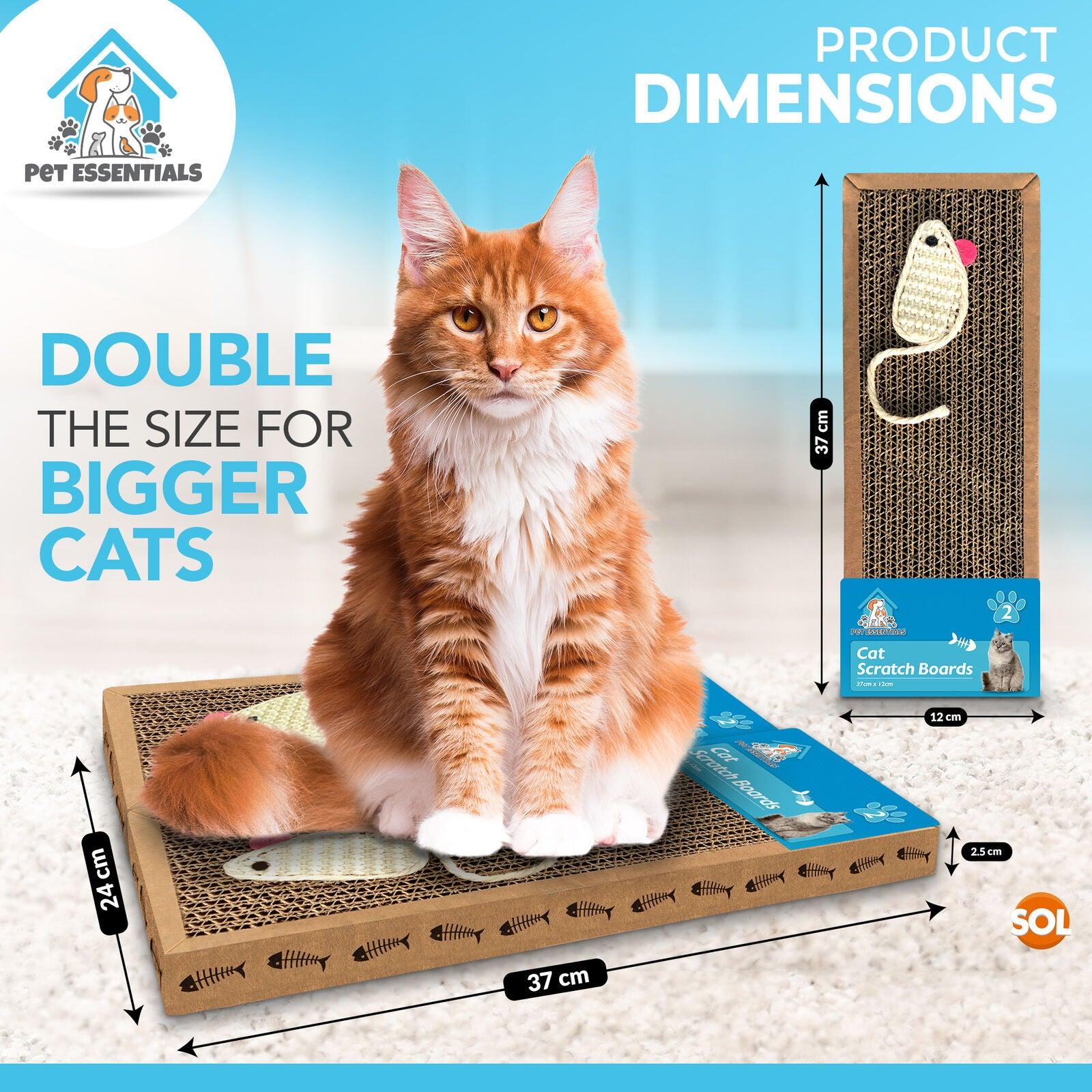 Cardboard Cat Scratchers UK - 2pk Cat Scratcher Pads | Kitten Scratching Board Mat Cardboard Bed Pet Play Toy Pet Products - Tophatter Daily Deals