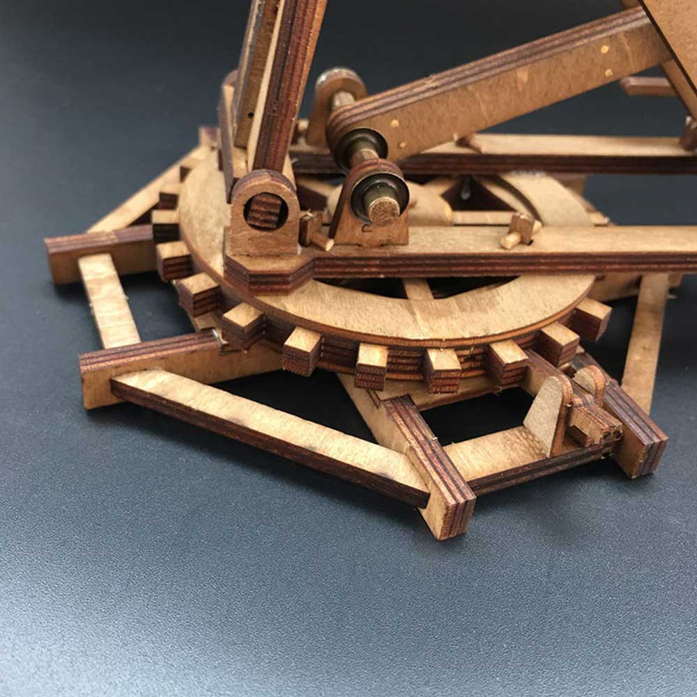 AM002 Wooden Mechanical Models Kits Catapult Ancient Weapon 3D Mechanical Model Kit - Tophatter Daily Deals