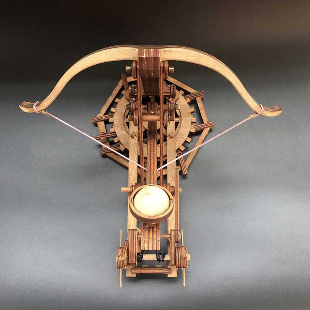 AM002 Wooden Mechanical Models Kits Catapult Ancient Weapon 3D Mechanical Model Kit - Tophatter Daily Deals