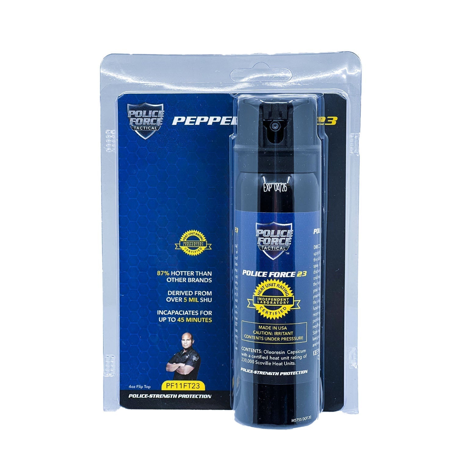 Police Force 23 Stream Pepper Spray Flip Top Pepper Spray - Tophatter Daily Deals