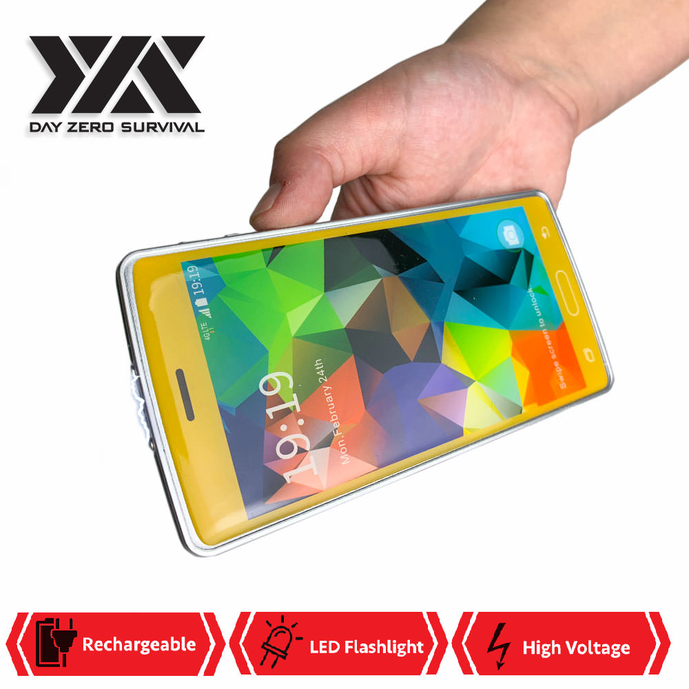 DZS Personal Defense High Voltage Discreet Smart Cell Phone Stun Gun Golden - Tophatter's Guns'N'Weapons Store Collectible Weapons - Tophatter Daily Deals