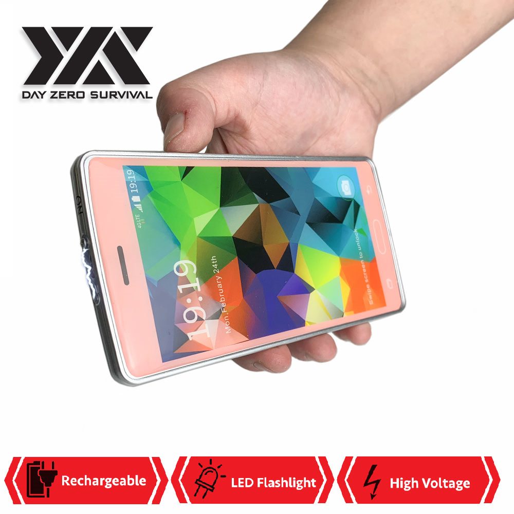 DZS Personal Defense High Voltage Discreet Smart Cell Phone Stun Gun Pink - Tophatter's Guns'N'Weapons Store Collectible Weapons - Tophatter Daily Deals