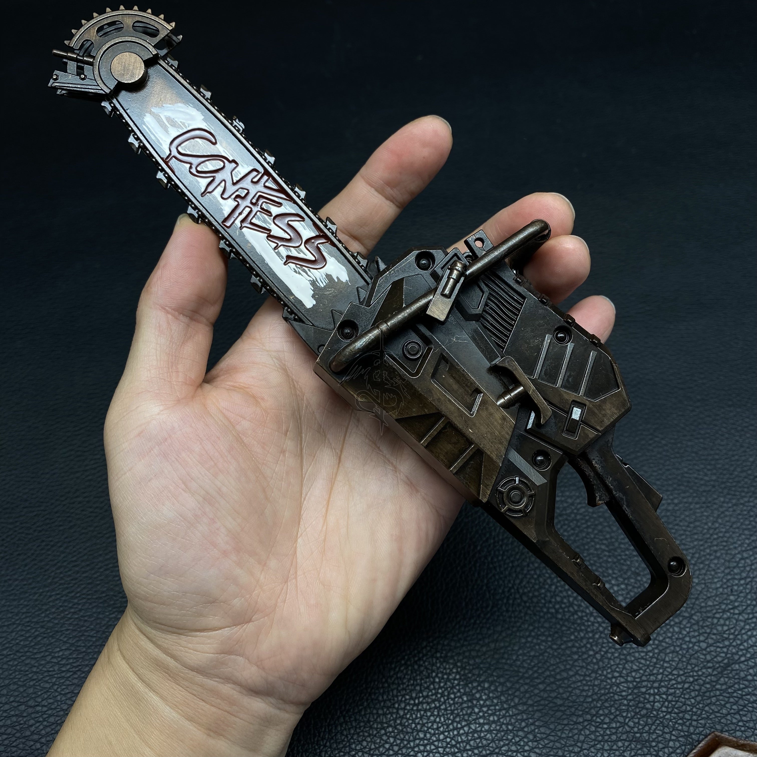 Delta Force Game Knife Metal Props For Collection Two Handed Chainsaw - Tophatter Daily Deals