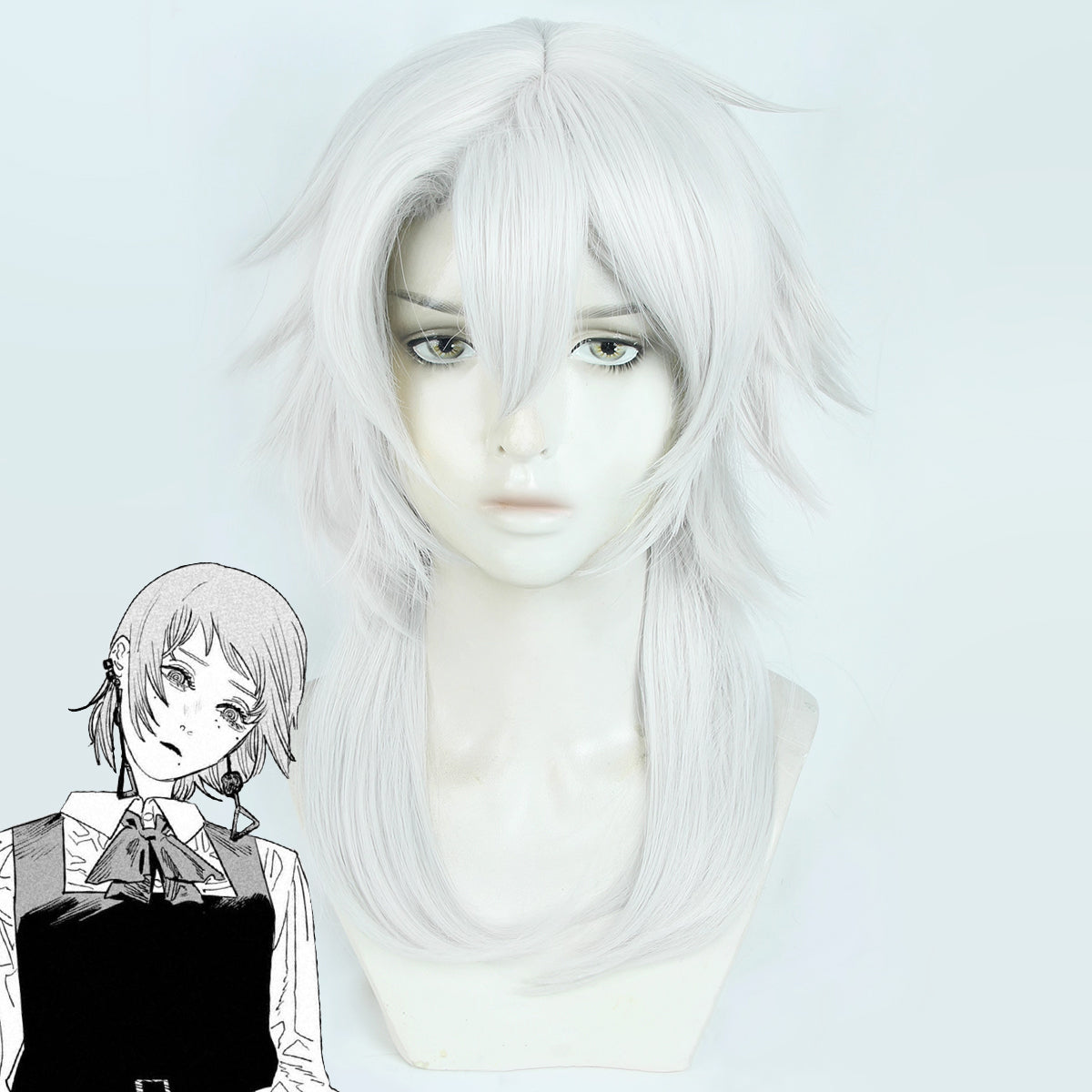 Chainsaw Man Fami White Cosplay Wig Wig - Tophatter Daily Deals