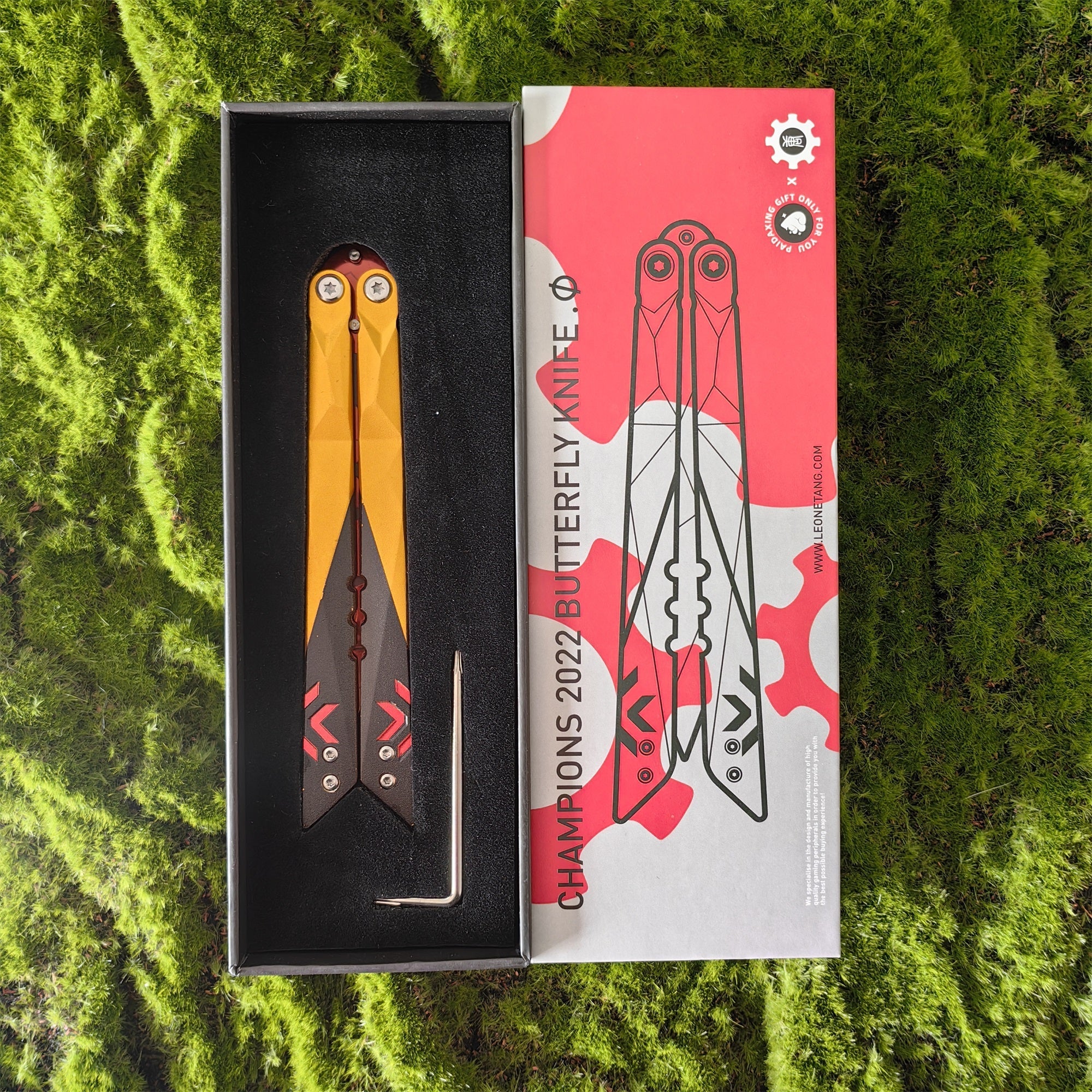 Metal Champion Butterfly Knife Blunt Blade Balisong Trainer Display Fan Art - Tophatter Daily Deals