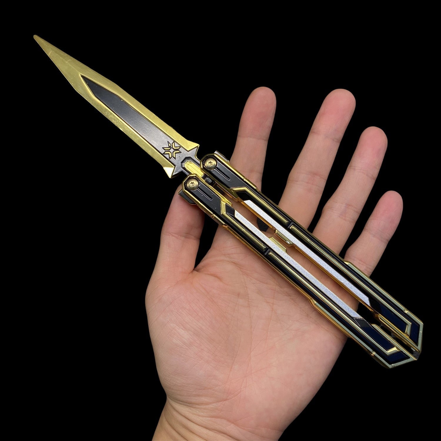 Champions 2025 Butterfly Knife Alloy Replica Black & Golden - Tophatter Daily Deals