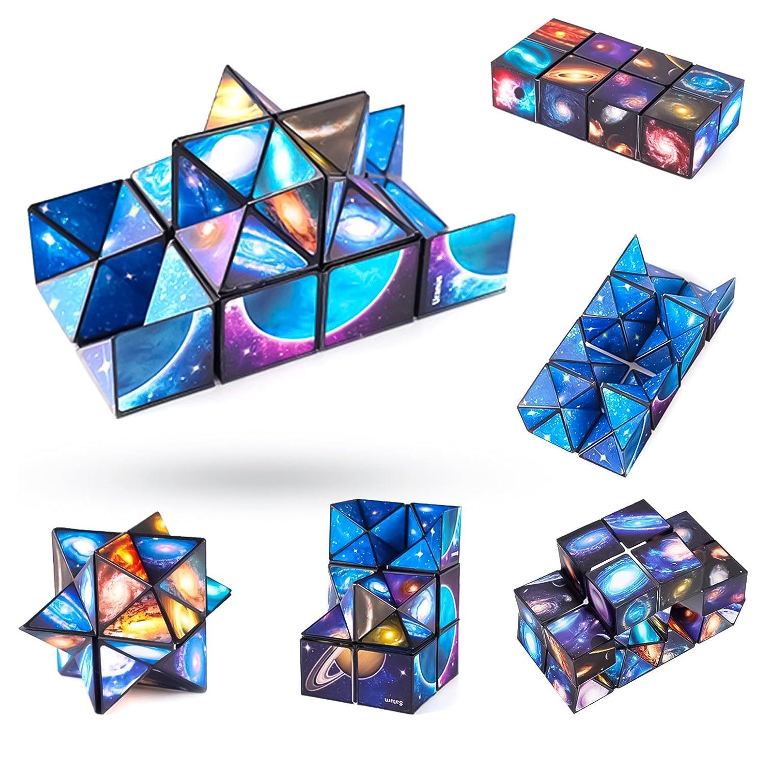 Changeable Magnetic Magic Cube - 3D Hand Flip Puzzle Anti Stress Gift Toys Christmas Toys - Tophatter Daily Deals
