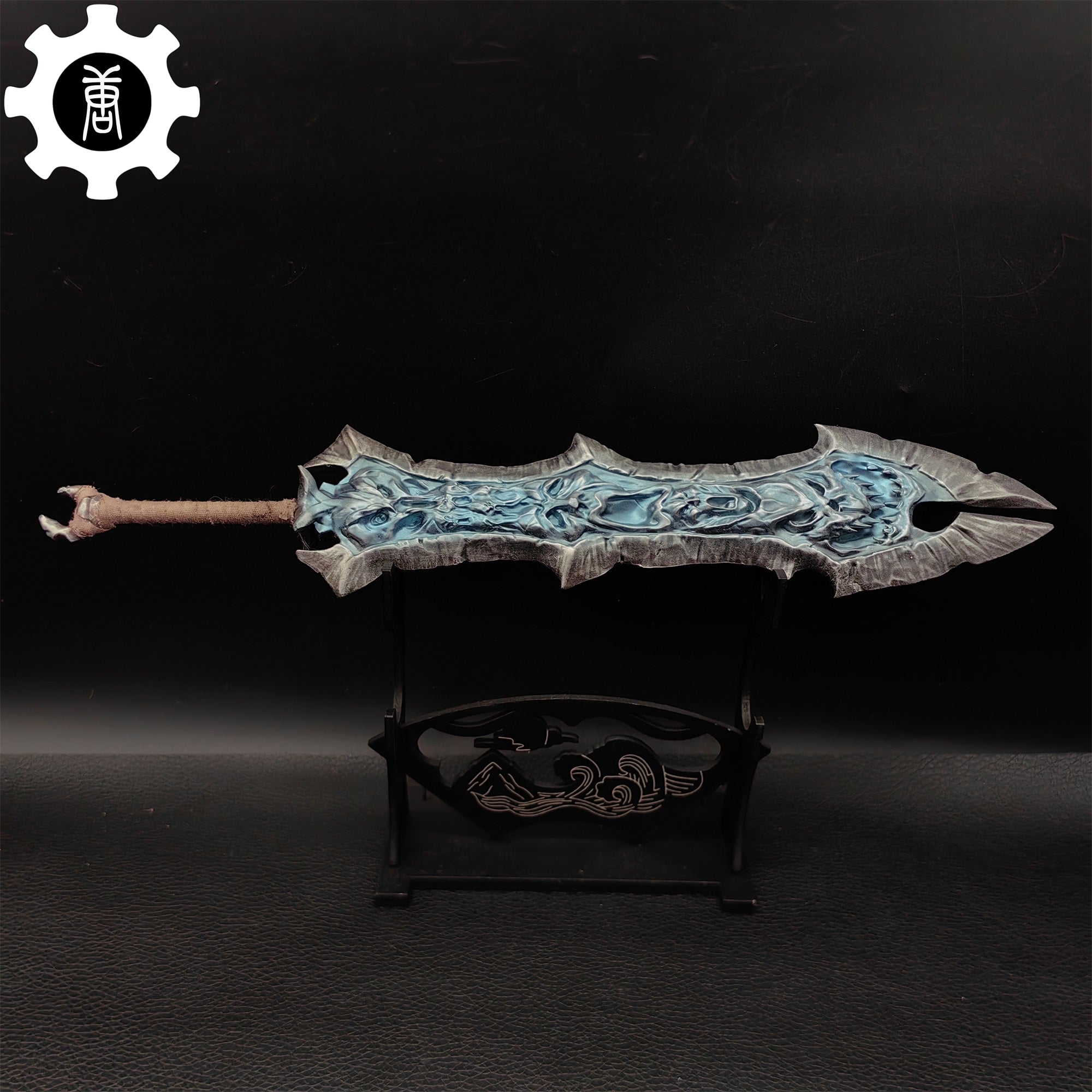 3D Printed 1: 6 Scale Chaoseater Sword Display Art Sword & Stand - Tophatter Daily Deals