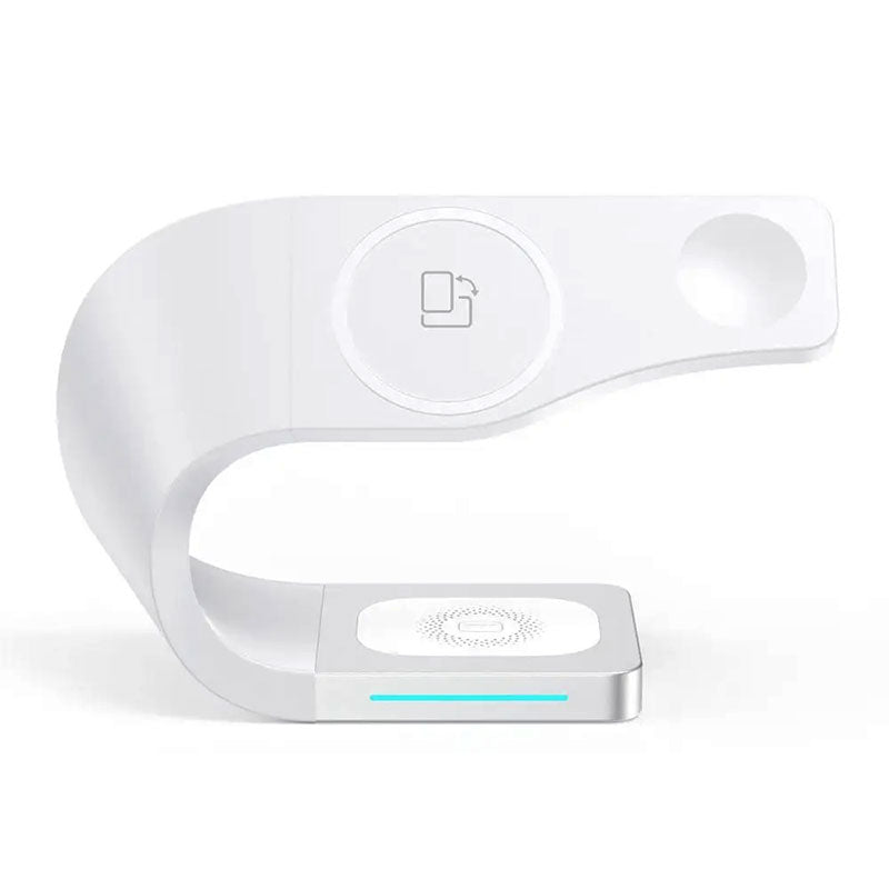 Wireless Charging Station 4 In 1 MagSafe Black Minimalist White - Tophatter Daily Deals