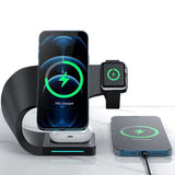 Wireless Charging Station 4 In 1 MagSafe Black Minimalist - Tophatter Daily Deals