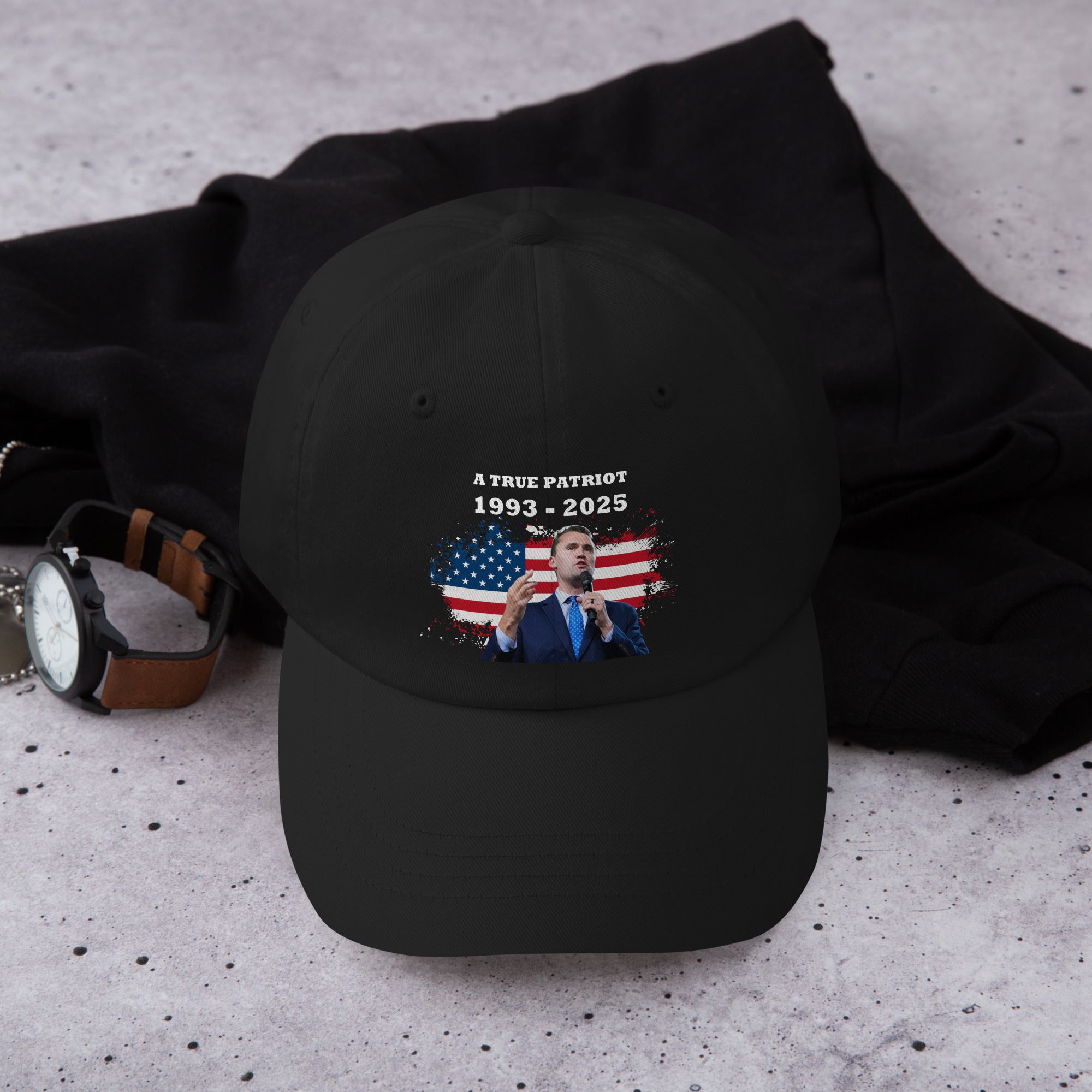 Charlie Kirk Hat, True Patriot 1993-2025 Rip Memorial American Flag Cap Printed Cap - Tophatter Daily Deals