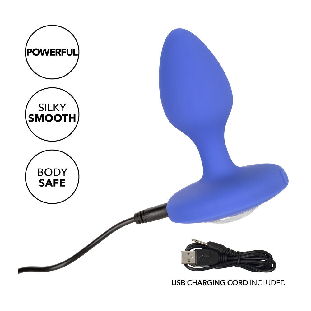 Cheeky Gems Medium Rechargeable Vibrating Probe – Flexible Silicone Vibrator > Anal Range > Jewel Butt Plugs - Tophatter Daily Deals