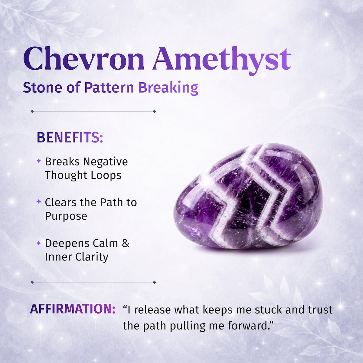 Cycle Breaker - Chevron Amethyst Point of Transformation Furniture & Decor - Tophatter Daily Deals