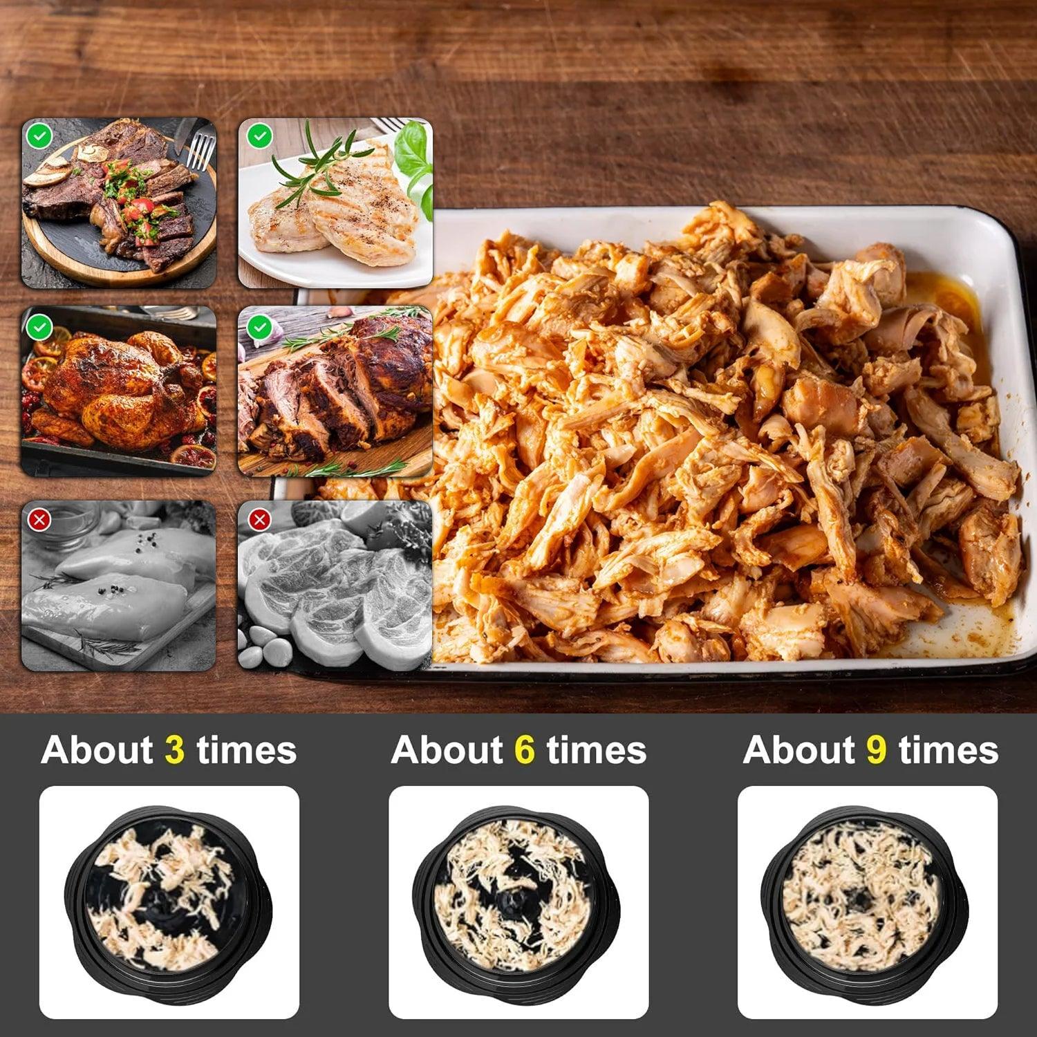 Chicken Breast Shredder - Meat Shredder Machine Suitable for Pork Beef Chicken Twist with Brush & Fork Home - Tophatter Daily Deals