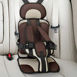 Child Car Seat Cushion Safety Pad Easy Install Comfortable Brown - Tophatter Daily Deals