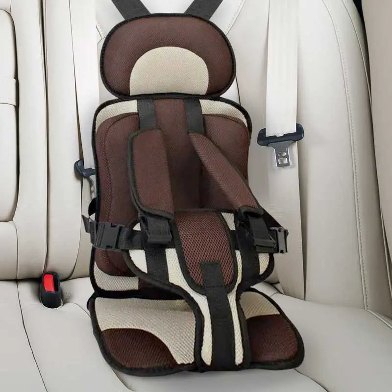 Child Car Seat Cushion Safety Pad Easy Install Comfortable Brown - Tophatter Daily Deals
