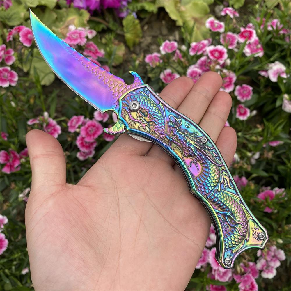 Chinese Dragon Totem Folding Knife - Tophatter Daily Deals