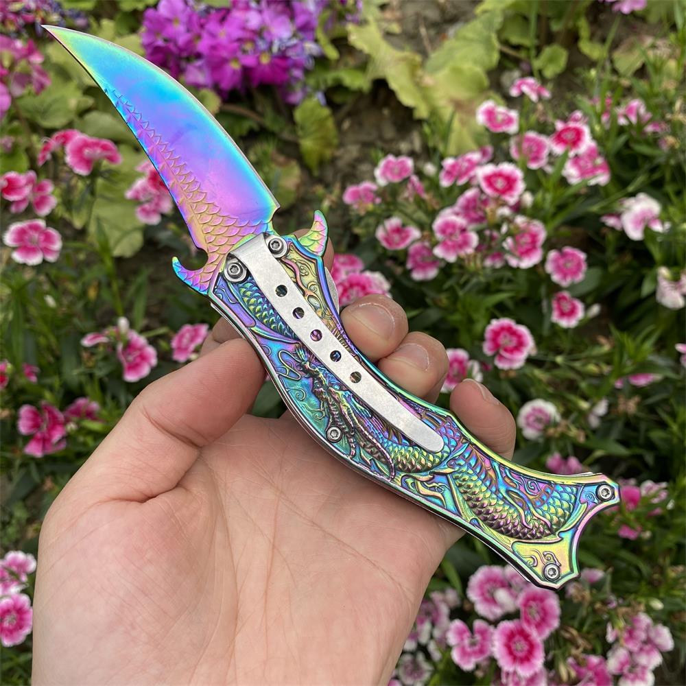 Chinese Dragon Totem Folding Knife - Tophatter Daily Deals