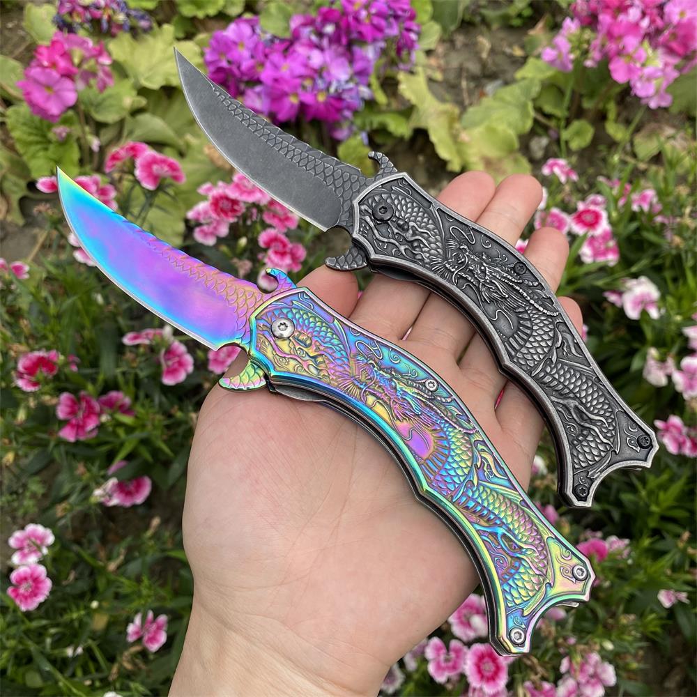 Chinese Dragon Totem Folding Knife - Tophatter Daily Deals