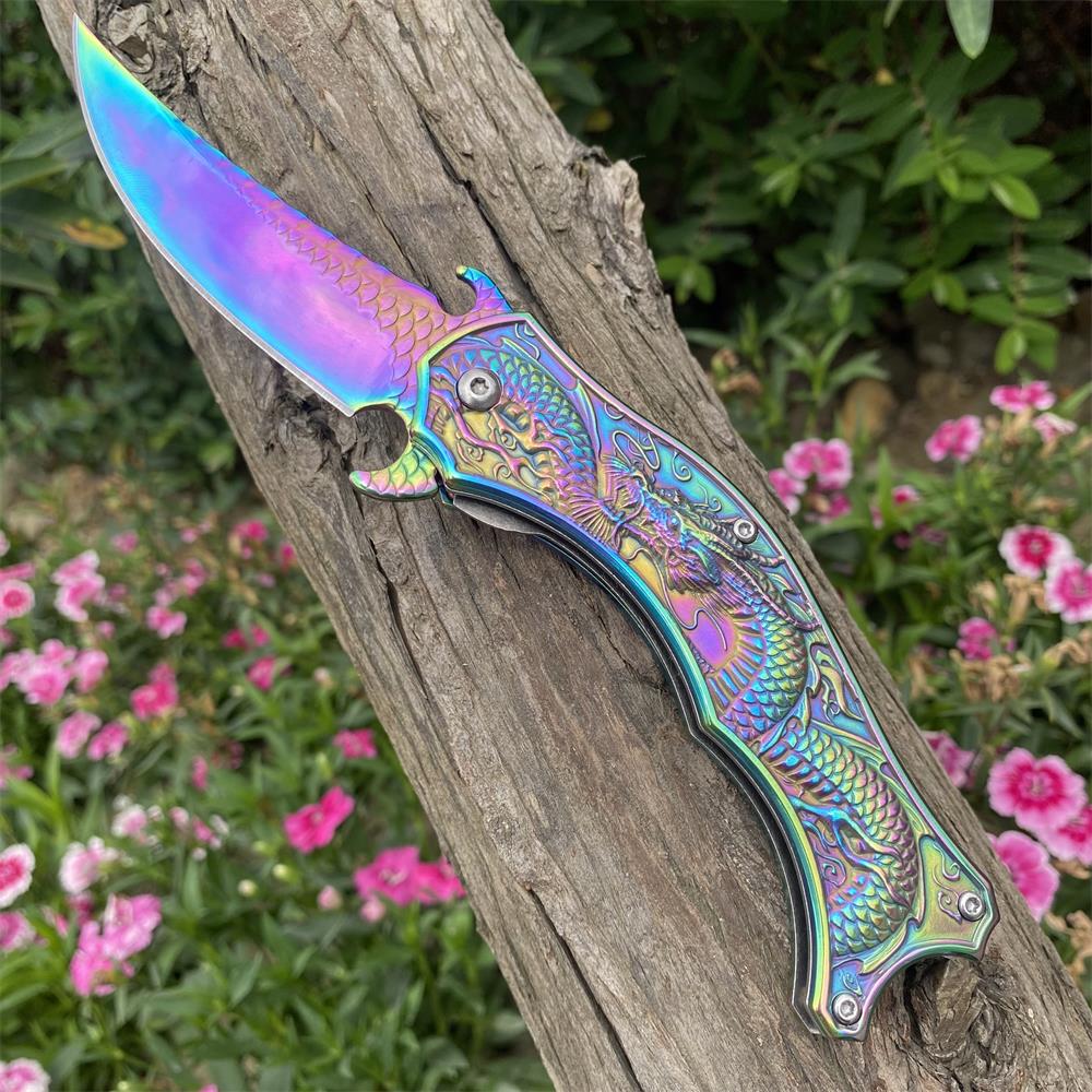Chinese Dragon Totem Folding Knife - Tophatter Daily Deals