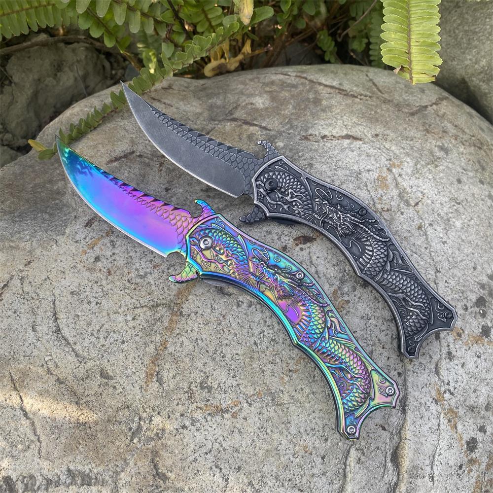 Chinese Dragon Totem Folding Knife - Tophatter Daily Deals