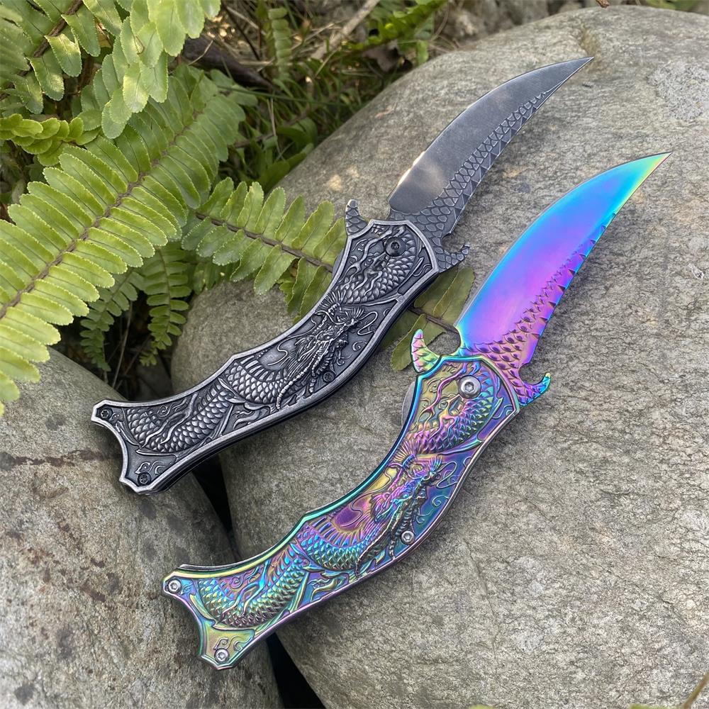 Chinese Dragon Totem Folding Knife - Tophatter Daily Deals
