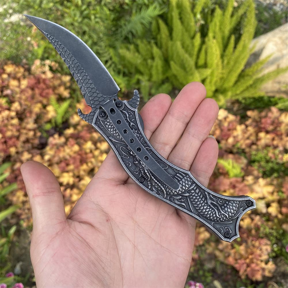 Chinese Dragon Totem Folding Knife - Tophatter Daily Deals