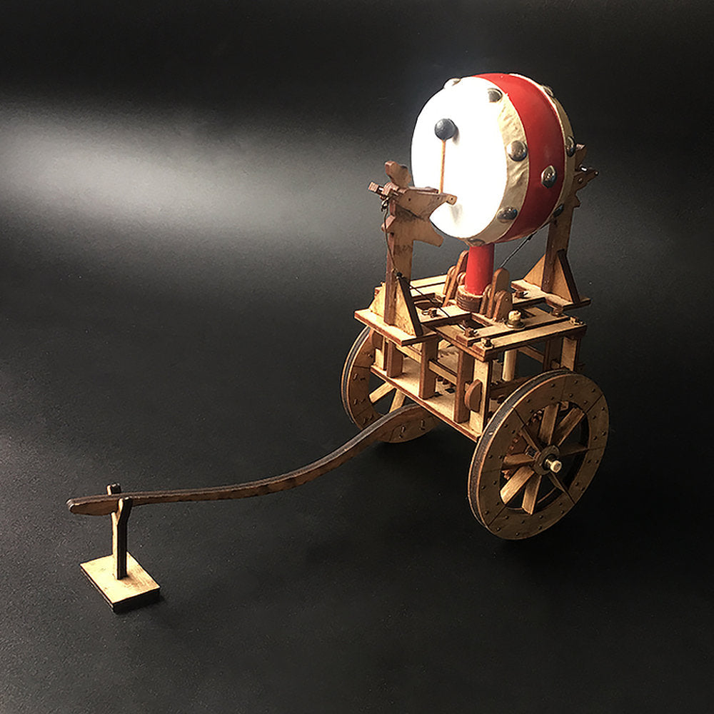 AM011 Chinese Ancient Li-Drum-Hodometer Metering Car Jiri Drum Cart 3D Mechanical Model Kit - Tophatter Daily Deals