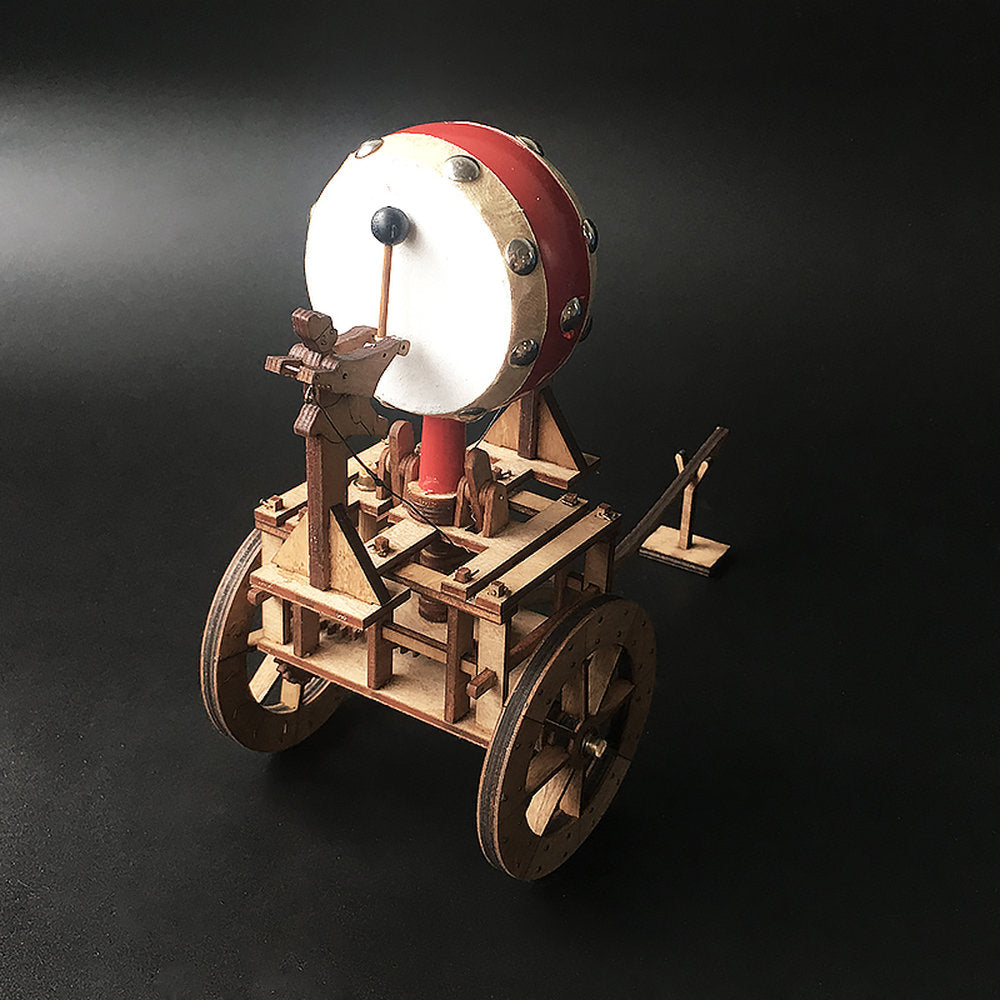 AM011 Chinese Ancient Li-Drum-Hodometer Metering Car Jiri Drum Cart 3D Mechanical Model Kit - Tophatter Daily Deals