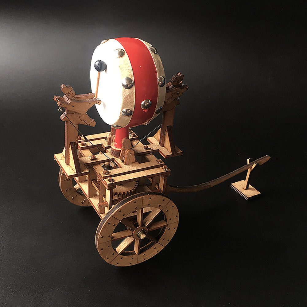 AM011 Chinese Ancient Li-Drum-Hodometer Metering Car Jiri Drum Cart 3D Mechanical Model Kit - Tophatter Daily Deals