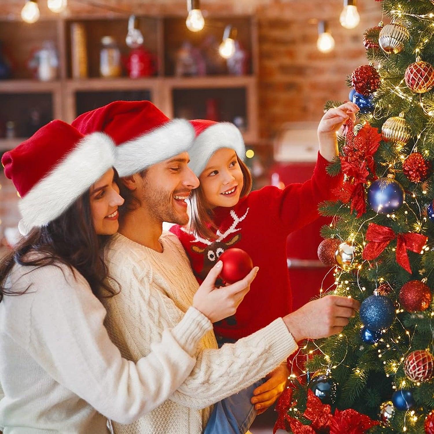 Luxury Santa Hat - Christmas Hat Holiday For Adults Unisex Velvet Comfort Party Hat Thicken Classic Fur For Xmas Gifts Christmas - Tophatter Daily Deals