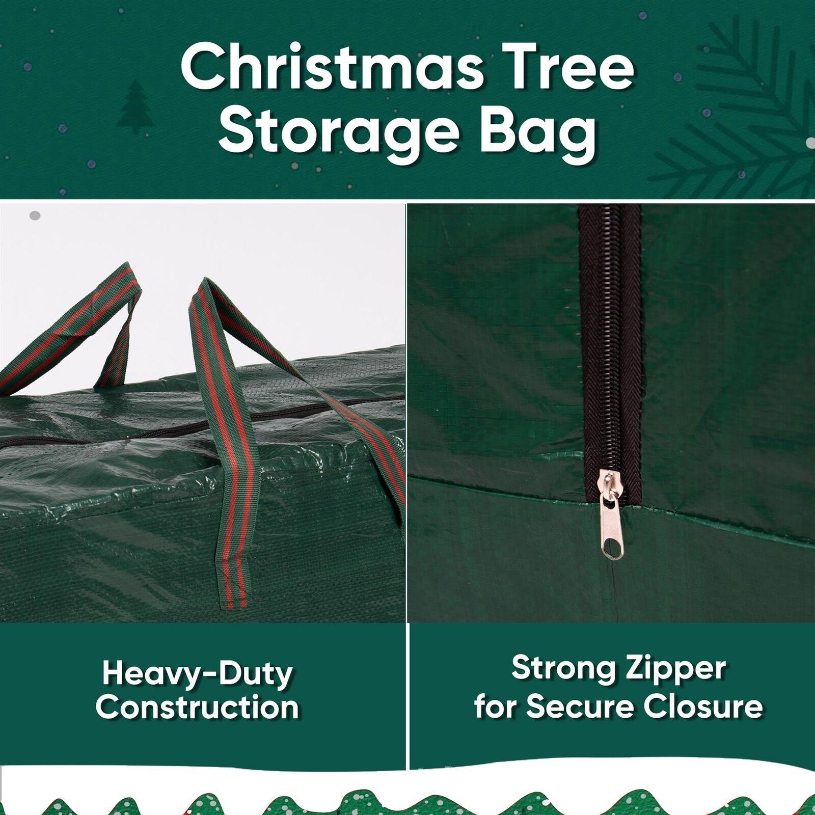Xmas Tree Bags for Storage - 7ft Trees Artificial Christmas Tree Storage Bag Sturdy Handles Zipper Bag Festive & Franchise - Tophatter Daily Deals