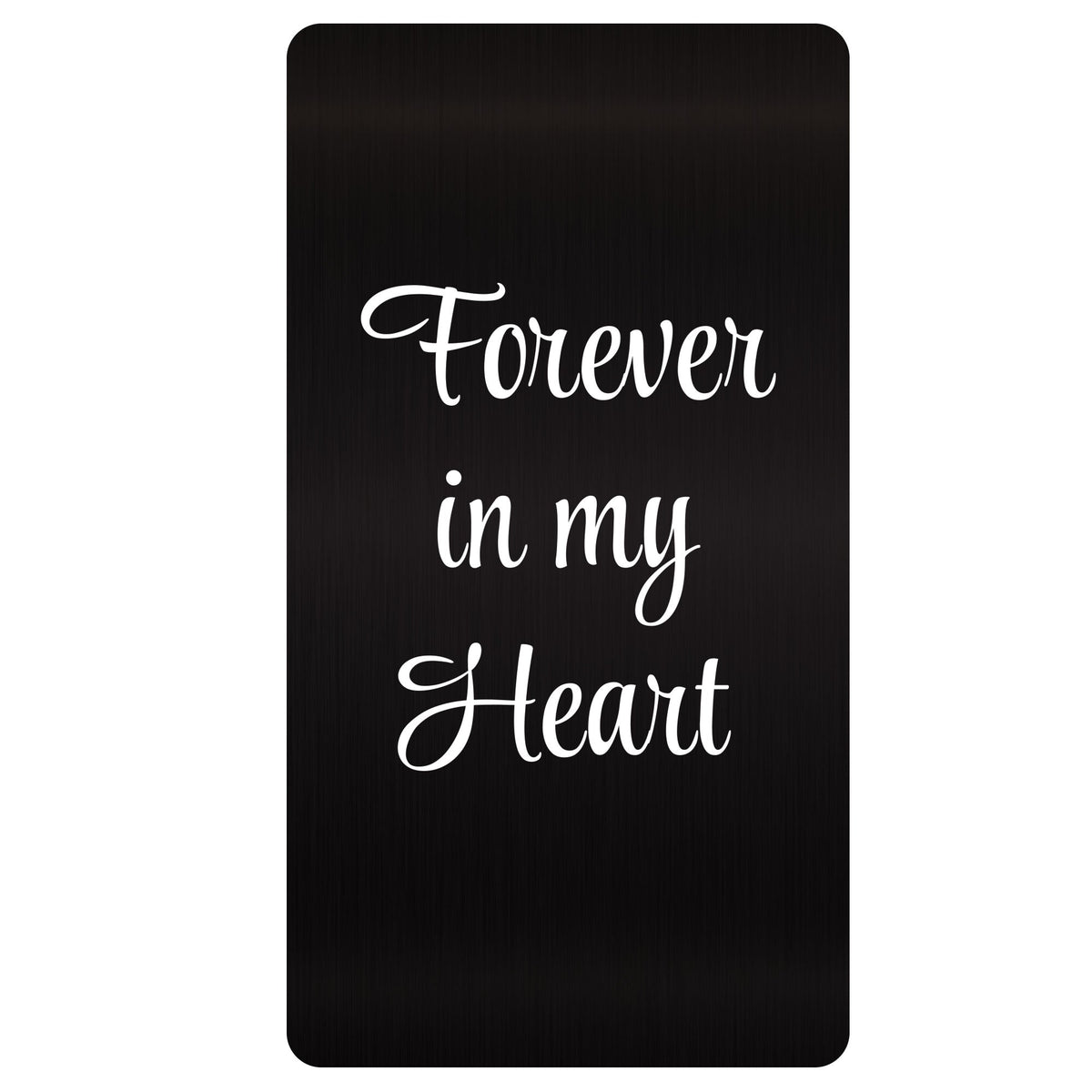 Custom Cane Engraving - Rectangle Black Anodized Aluminum - Christmas Special Forever in My Heart - Tophatter Daily Deals