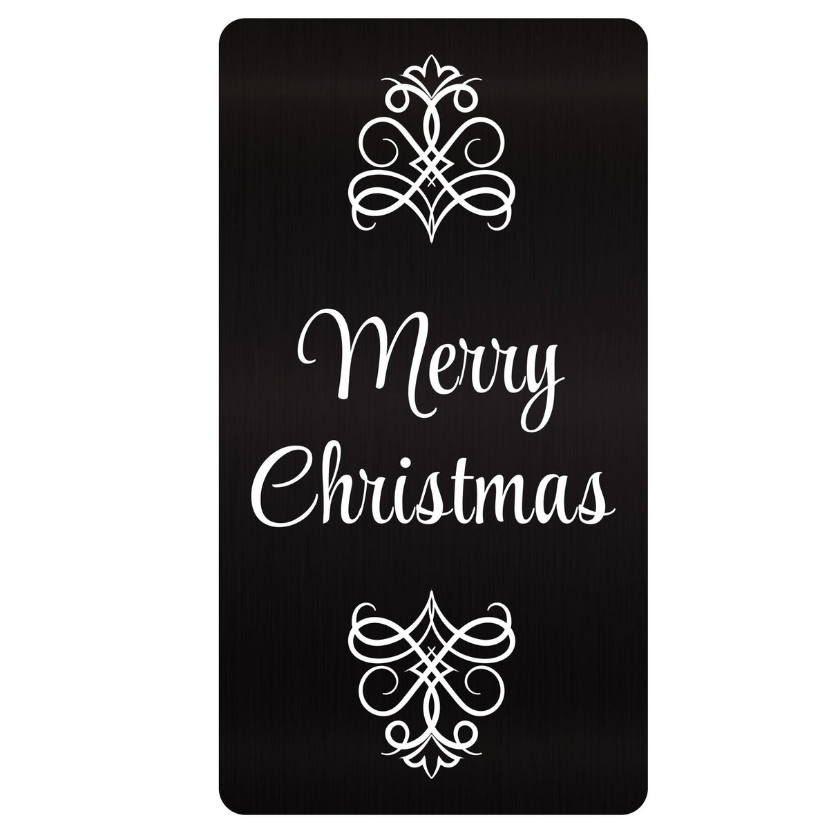 Custom Cane Engraving - Rectangle Black Anodized Aluminum - Christmas Special - Tophatter Daily Deals