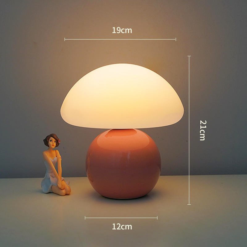 Chubby Mushroom Table Lamp Pink Table Lamp - Tophatter Daily Deals