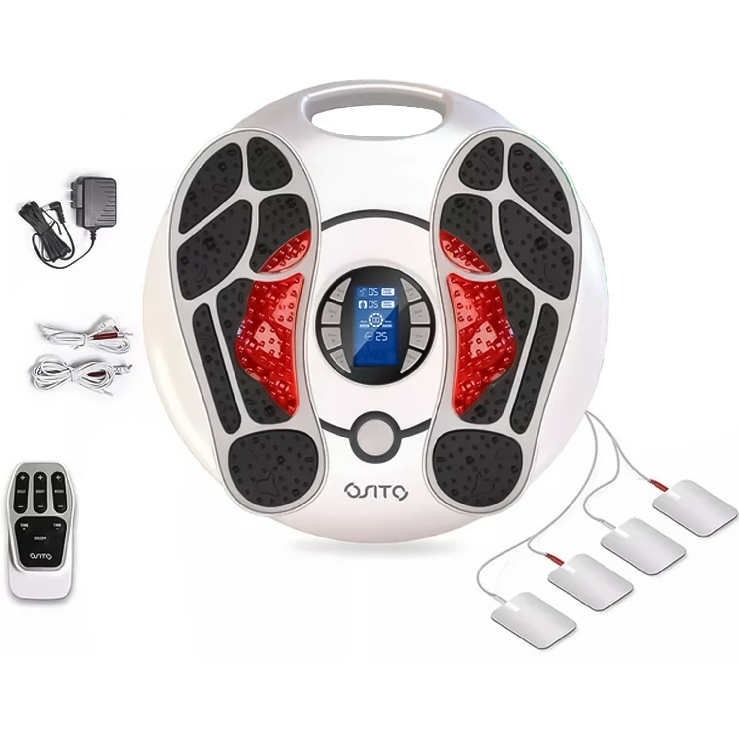 Circulation Foot Massager – EMS & TENS Electric Foot Stimulator for Pain Relief & Blood Flow Variant- 1 Foot Massagers - Tophatter Daily Deals