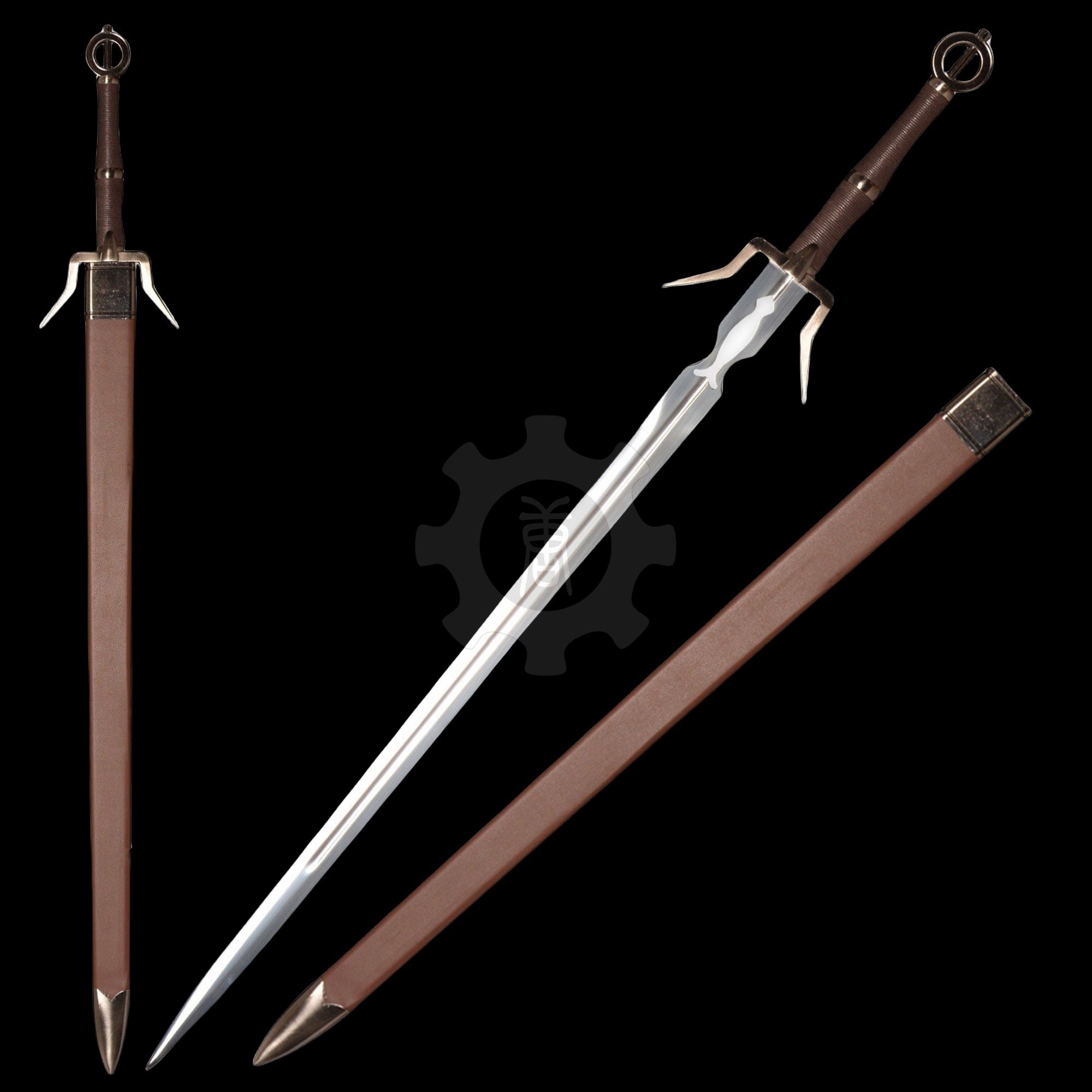 49.2" Ciri's Silver Sword Metal Replica Cosplay Prop Ciri's Sword(Brown) - Tophatter Daily Deals