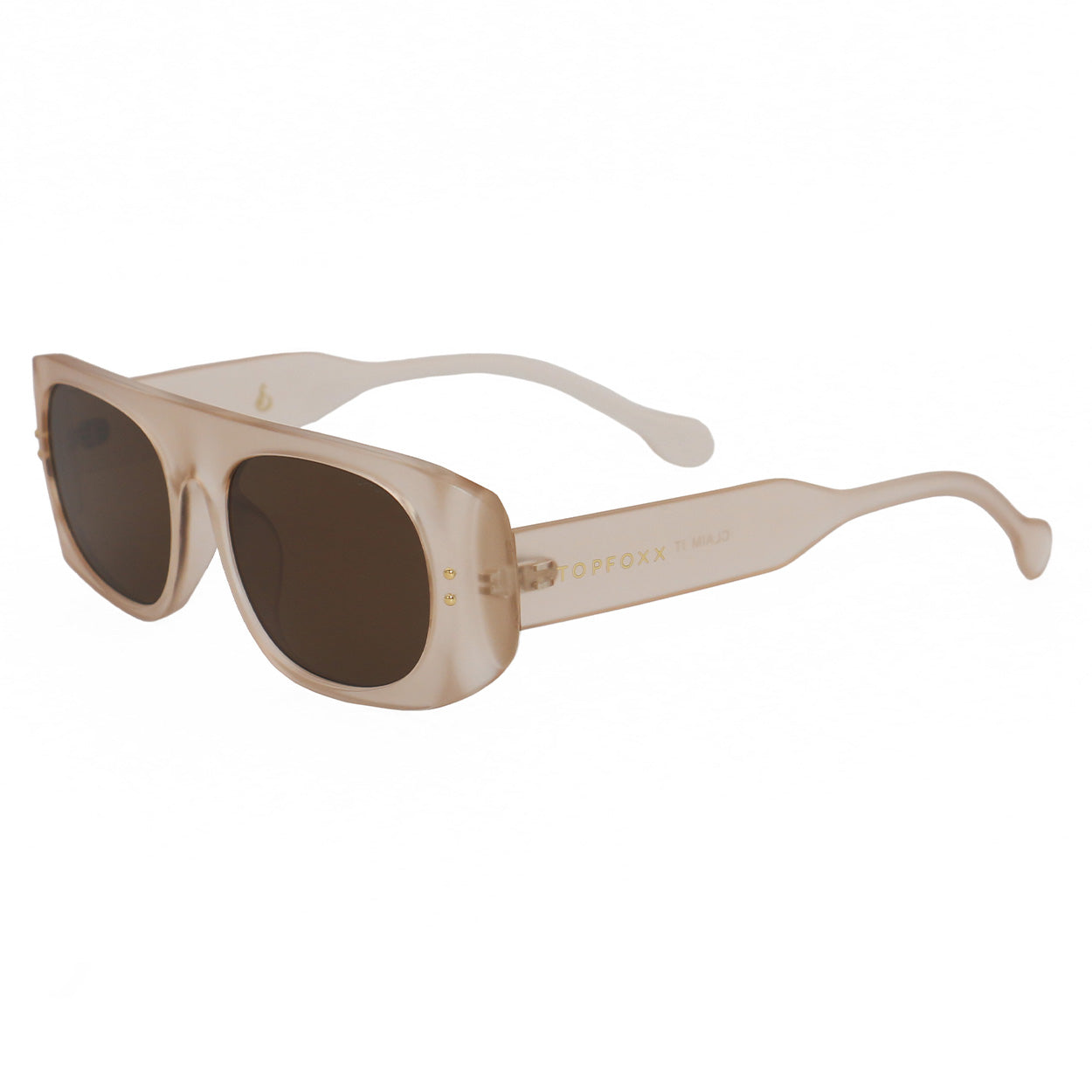 TopFoxx Claim It - Clear Brown Women's Sunglasses Brown OS Sunglasses - Tophatter Daily Deals