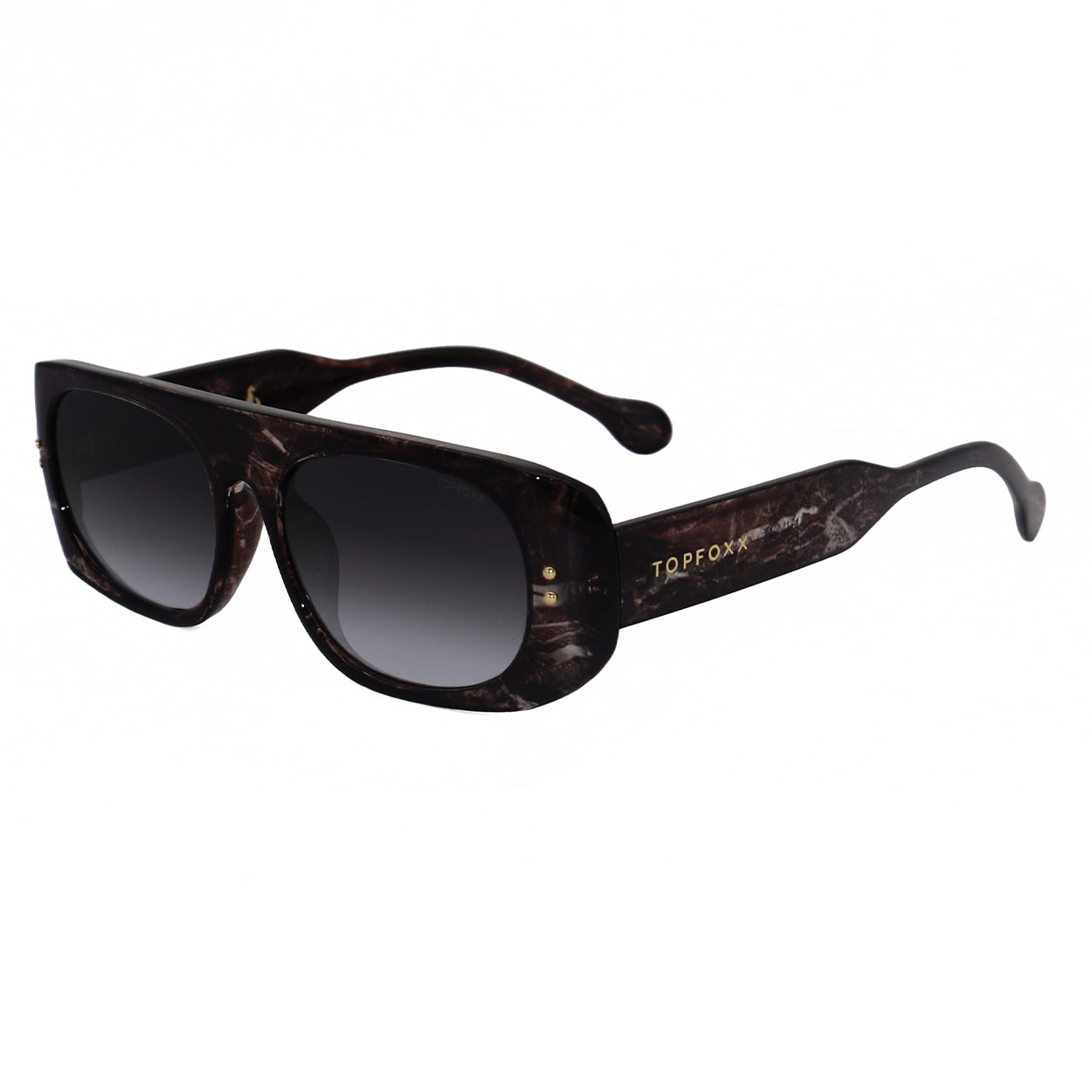 TopFoxx Claim It - Black Tortoise Unisex Sunglasses Black OS Sunglasses - Tophatter Daily Deals