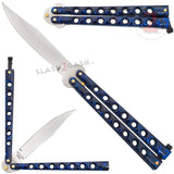 Classic Economy Butterfly Knife Stainless Steel Balisong - 7 colors Marble Blue Knife-Balisong - Tophatter Daily Deals