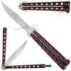 Classic Economy Butterfly Knife Stainless Steel Balisong - 7 colors Marble Red Knife-Balisong - Tophatter Daily Deals