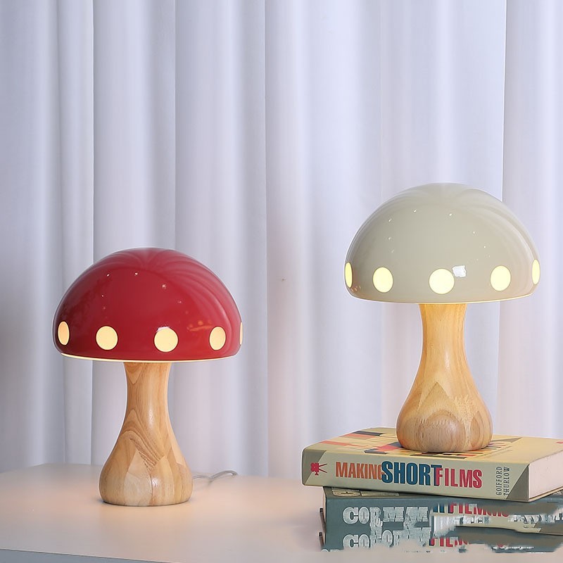 Classic Red Mushroom Lamp Desk Lamp - Tophatter Daily Deals