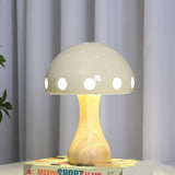 Classic Red Mushroom Lamp Cream Color Desk Lamp - Tophatter Daily Deals