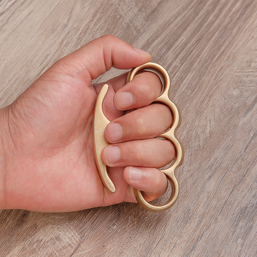 Old American Style Classic Brass Knuckles - Cakra EDC Gadgets Brass Knuckles - Tophatter Daily Deals