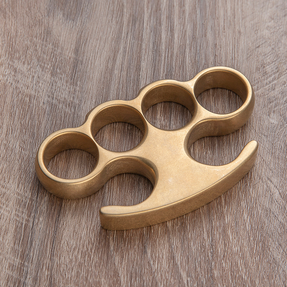 Old American Style Classic Brass Knuckles - Cakra EDC Gadgets Brass Knuckles - Tophatter Daily Deals