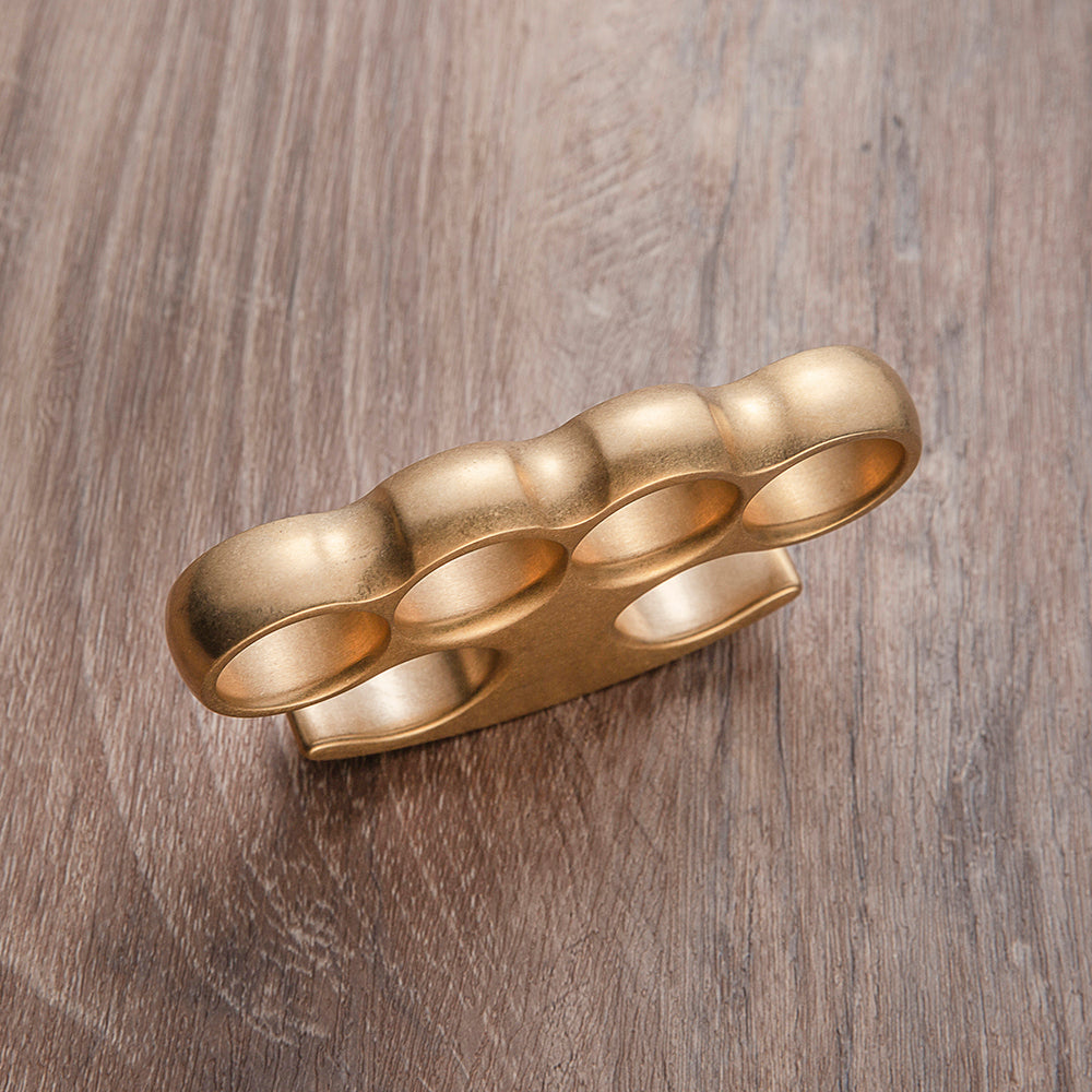 Old American Style Classic Brass Knuckles - Cakra EDC Gadgets Brass Knuckles - Tophatter Daily Deals